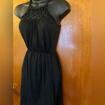 Derek Heart Women's Black Maxi Dress Size Small Strappy Back & Handkerchief Hem Photo 8