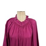 Apiece Apart Trinidad Maxi Dress Silk Long Sleeve Pink Purple Plus Size 2X Photo 2