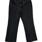 Nine West Women's 14 Bedazzled Black Jeans Straight Leg Stretchy Fit Denim Photo 0