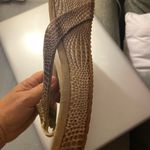 Volatile snakeskin high end thong wedges comfortable size 10 women’s Tan Photo 5