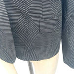 Dries Van Noten Black Geometric Print Woven Blazer Jacket Size 38 US 6 Photo 4
