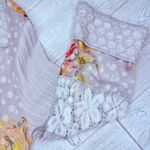 John Mark Colorful Floral Embroidered lace sheer Pullover A Photo 4