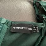 Pretty Little Thing Green Satin Shape Dress Photo 1