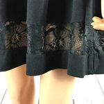 AQUA NEW Black Ponte Fit and Flare Dress SMALL Photo 2