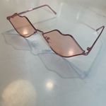 Pink Lip Shaped Frames Novelty Retro Rave Festival Fashion Sunglasses Photo 1
