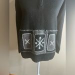 Coldwater Creek  holiday snowflake sweater 1/4 zip front medium Photo 5