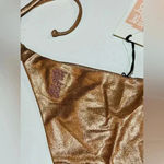 Urban Outfitters  Les Girls Les Boys Metallic Bikini Bottom Size Medium NWT $80 Photo 4
