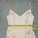 Free People  All My Love Satin Wrap Slip‎ Dress Light Sand XS Photo 6