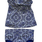 Soma  Women's Two Piece Swimsuit Tankini Paisley Brief M Swim Top‎ 36C Underwire Photo 0