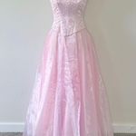 Vintage Beaded Prom Dress Pink Photo 3