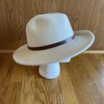 Free People  Cream 100%‎ Wool Felt Wide Brim Western Boho Hat One Size Photo 1