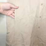 Eileen Fisher  Linen Blend Button Up Tan Khaki Shirt Dress Size M Photo 4