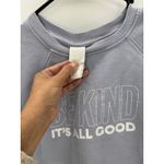 H&M  periwinkle blue "Be Kind - It's All Good" short sleeve sweatshirt cotton Photo 3
