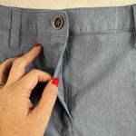 Chico's  1 US M 8 Capri Pants Women’s Blue Cargo Cropped Flat Front Casual Stretch Photo 3