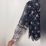 Ulla Johnson NWT Antoine Floral 100% Silk Sheer Ruffle Neck Tie Blouse Size 2 Photo 5