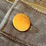 Liverpool  Size 4/27 Pencil Skirt Stretch Denim Medium Dark Wash Frayed Edge Photo 2