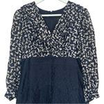 Anna Sui x Anthropologie Silk Navy Double Ruffle
V-Neck Collar Dress Size 2 Photo 1