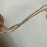 Vintage Christian Dior CD Logo Gold Crystal Pendant Necklace Chain Photo 3