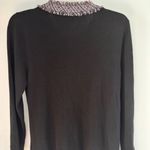 Evan Picone NWT Small Black Sweater Red White Fringe 3/4 Sleeve Career Work $79 Photo 2