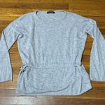 Stefanel 100% Cashmere Side Tie Sweater, Relaxed Fit, Sz Medium Gray Photo 0