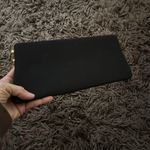 Vintage Chic Black Clutch with Gold kiss lock side Accent Photo 11
