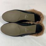 ARQA LEATHER MULES W/FUR WOMEN SLIP ON LOAFER GOLD BUCKLE BLACK EU 40 Sz 9 NEW Photo 6