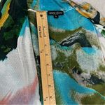 Dor Dor Couture L artsy mesh floral Beachy duster open kimono Multicolor Blue Size L Photo 5