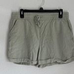 Como vintage Green Cargo Shorts Relaxed Fit Elastic Waistband Photo 0