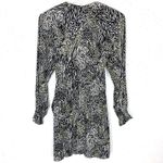 & Other Stories & Other Stories Flowy Leopard Print Mini Dress Puff Sleeves Side Tie Skirt 4 Photo 3