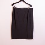 Eileen Fisher NEW The System Crepe Slim Fit Knee Length Pencil Skirt Black Large Photo 0