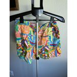 C&C California  100% Linen Tropical Print Shorts Beachy Hawaiian Resort Women's M Photo 1