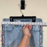 EUC Anthropologie Pilcro TheVintage Straight Arrow Ribbon Fringe Boho Jeans 28 Photo 2