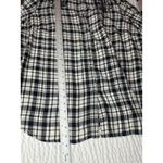 CHAPS Black White Plaid Button Down Shirt Embroidered Floral Long Sleevewomen 2X Photo 6