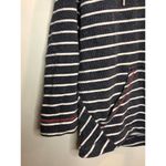 Columbia Large Womens Navy Nautical Knit Medium Weight Hoodie V Neck Photo 76