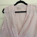 The Loft  outlet stripped pleated wrap tank size large Photo 1