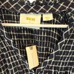 Anthropologie NWT  Maeve Navy and White Sara Smocked Shirtdress Photo 6