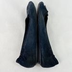 Tory Burch  Minnie Suede Leather Travel Ballet Flat 7.5 Navy Blue Foldable Photo 7