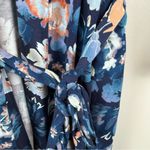 Soma Cool Nights Short Robe in Phantom Floral Navy Women's Size S/M Photo 4