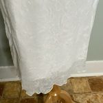 Speechless White Chiffon Deep V Neckline Lacey Overlay Midi Lined Dress 13 Photo 9