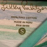 Lilly Pulitzer  Linden A-Line Seaspray Blue Sea Stripe Coastal Tee Shirt Dress Photo 6