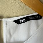 ZARA white and navy poplin mixed jumpsuit Photo 4