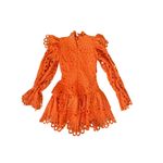 The Sang  Orange Ruffle Long Sleeve Mini Dress Size Medium NEW NWOT Photo 7