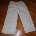 American Eagle tan/white linen blend hi rise trouser pant 16 L NWT 59.95 Photo 0