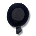 Vintage 1950s Carol Black Velour Breton Hat Wide Satin Band New York Creation Photo 8