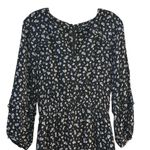 Madewell  Women's Floral Jumpsuit Black Long Sleeve Medium Casual Photo 1