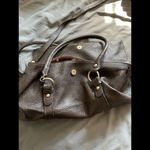 Brown leather handbag, EUC Photo 3