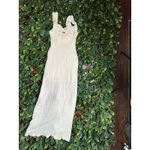 Free People  Beach White Semi-Sheer Maxi Dress with Slit Size XS Photo 7