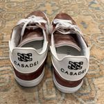 Casadei  Tan & White Leather Sneakers | Size 39 Photo 6