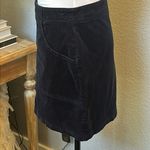 ZARA Dark Blue Corduroy Mini Skirt Front Pocket Hippie Retro Size Medium Photo 2