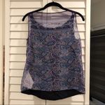 New Sacai Silk Fringe Top Blue Size 6 Photo 3